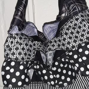 Black and white purse